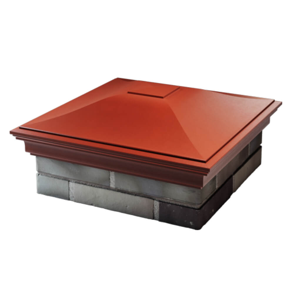 Колпак Zking Монблан Красный на столб 2х2 кирпича (515х515мм) в Ангарске фото