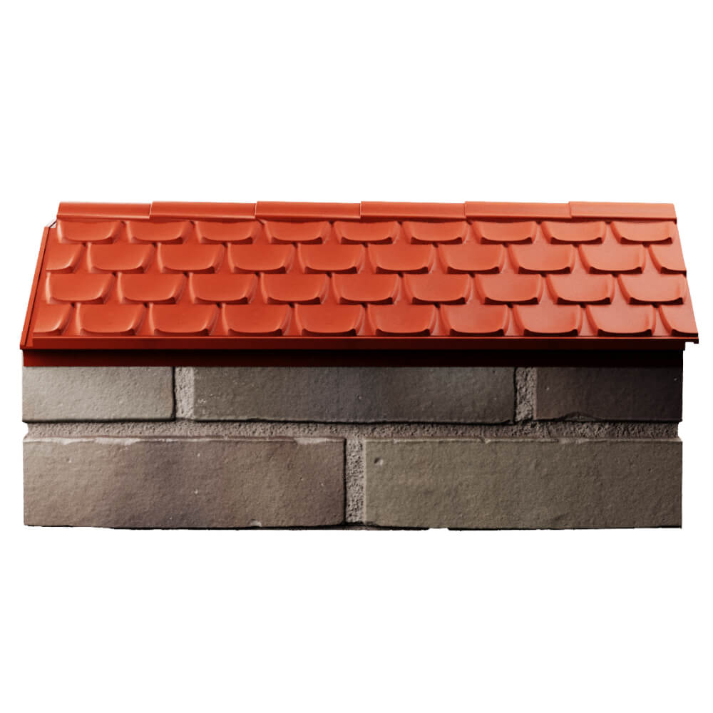 Парапет Zking Эльбрус Красный с посадкой на 1 кирпич (255мм) в Ангарске фото