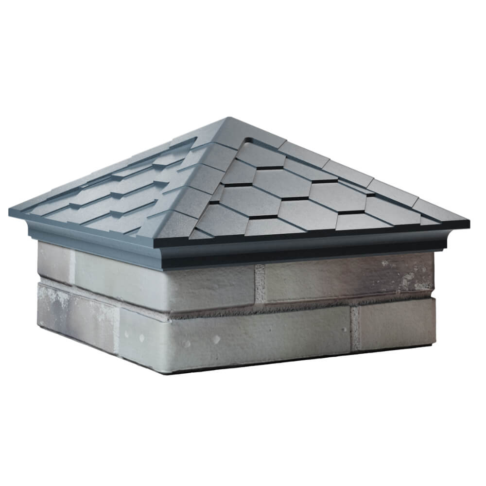 Колпак Zking Эверест Серый на столб 1.5х1.5 кирпича (390х390мм) в Ангарске фото