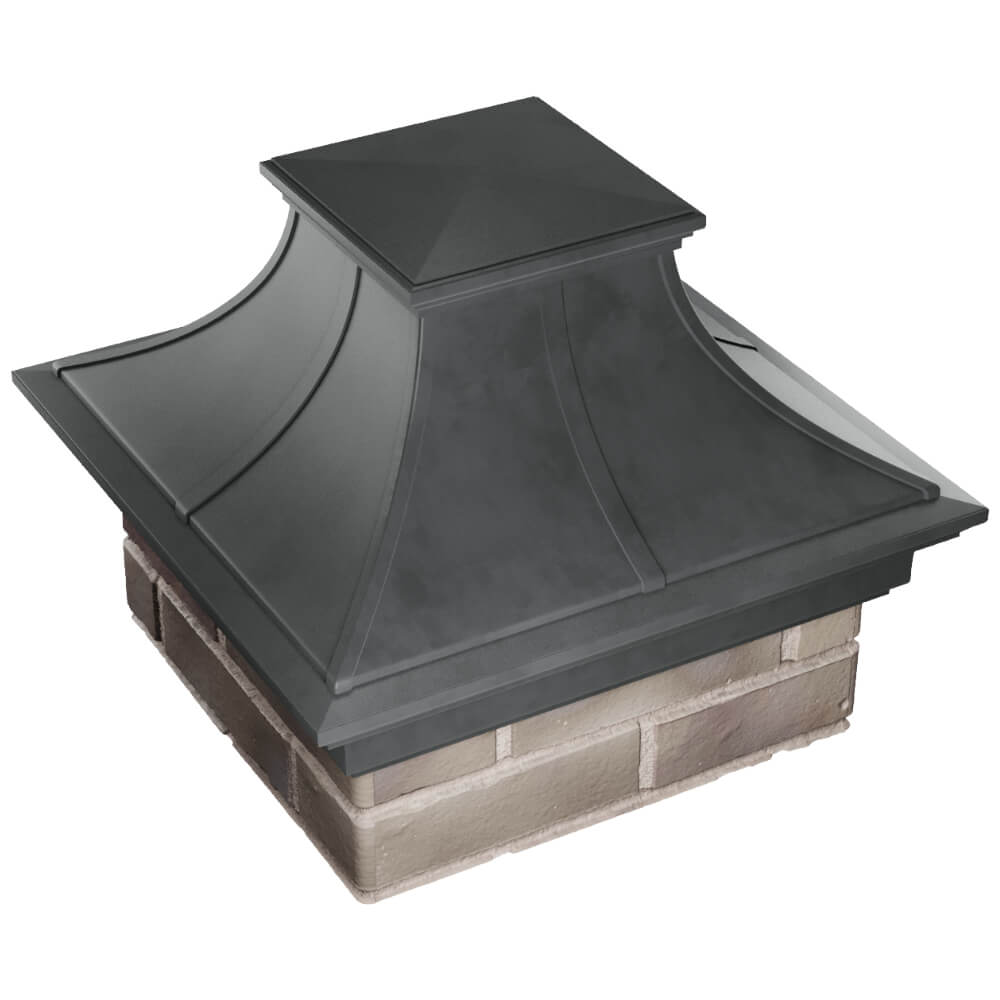 Колпак Zking Монблан Премиум Серый на столб 1.5х1.5 кирпича (385х385мм) в Ангарске фото