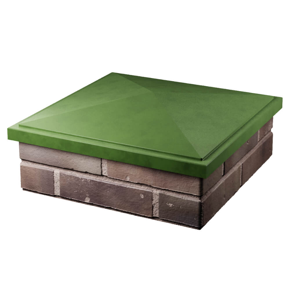 Колпак Zking БонаМоно Зеленый на столб 2х2 кирпича (515х515, 530х530мм) в Ангарске фото