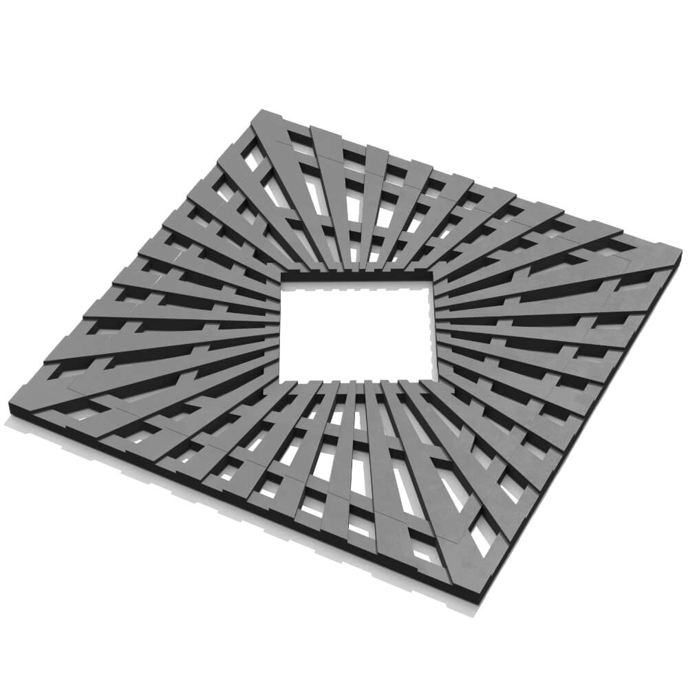 Приствольная решетка для дерева ZKING ATMOSPHERE 1.2х1.2м Серая в Ангарске фото