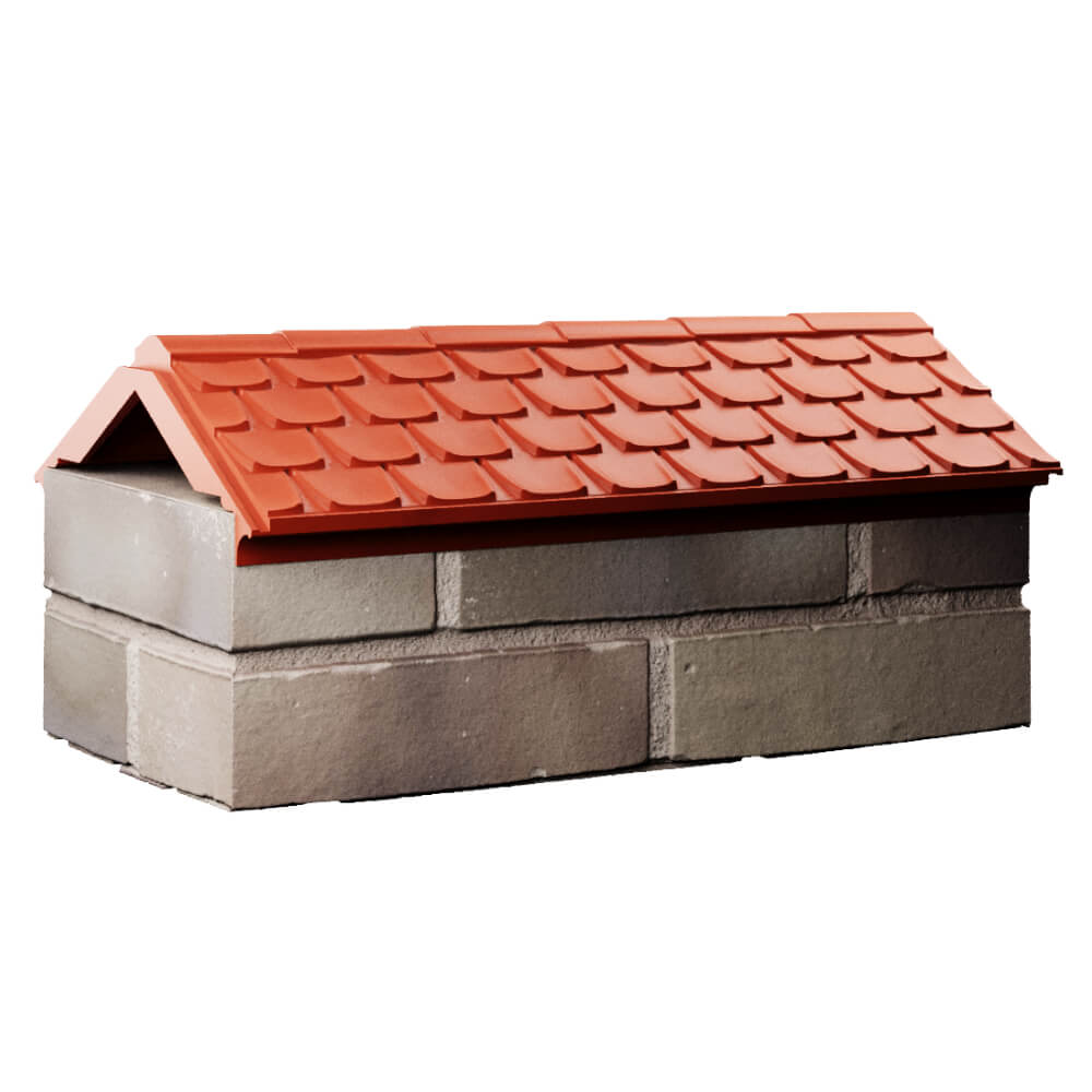 Парапет Zking Эльбрус Красный с посадкой на 1 кирпич (255мм) Ангарск фото