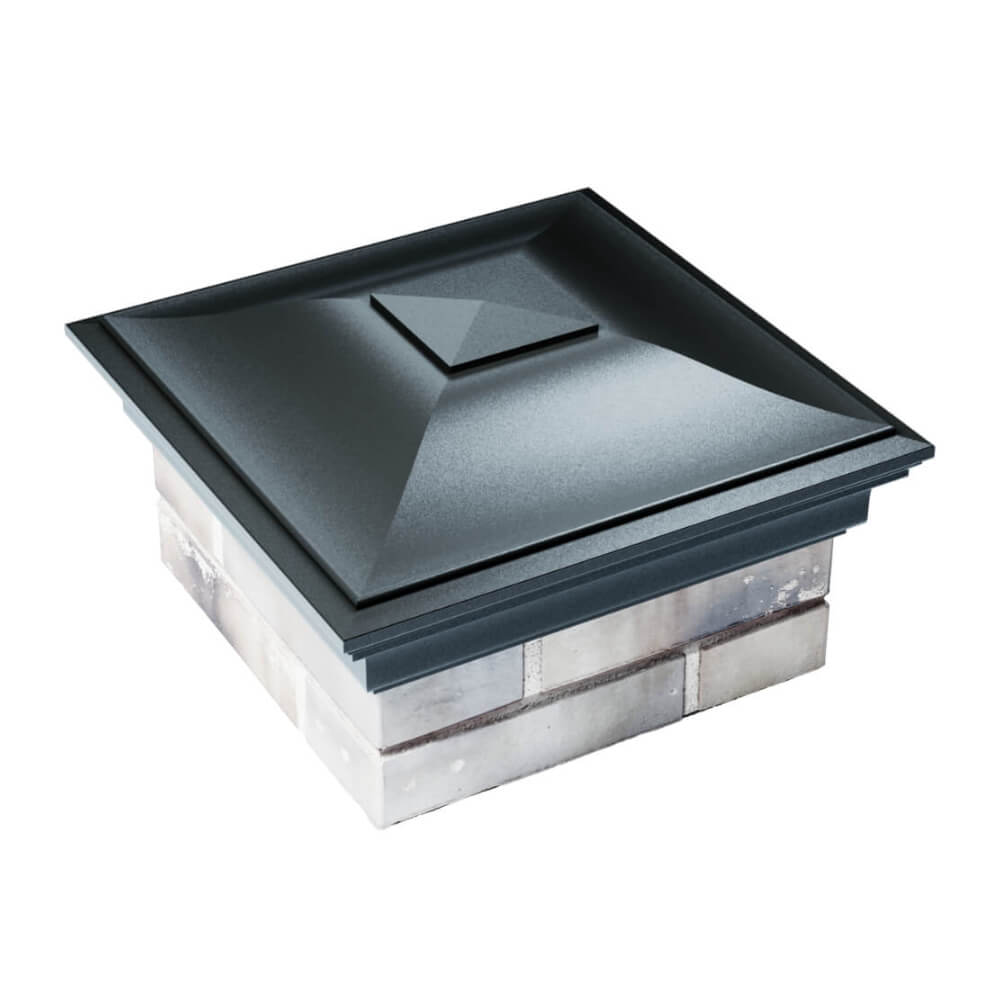 Колпак Zking Монблан Черный на столб 1.5х1.5 еврокирпича 0.7НФ (355х355мм) в Ангарске фото