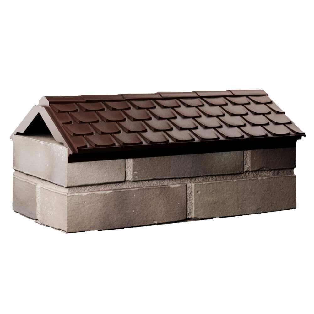 Парапет Zking Эльбрус Коричневый с посадкой на 1 кирпич (255мм) Ангарск фото