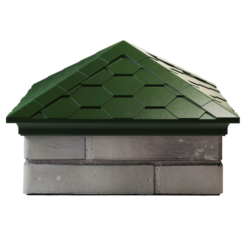 Колпак Zking Эверест Зеленый на столб 1.5х1.5 кирпича (390х390мм) Ангарск фото