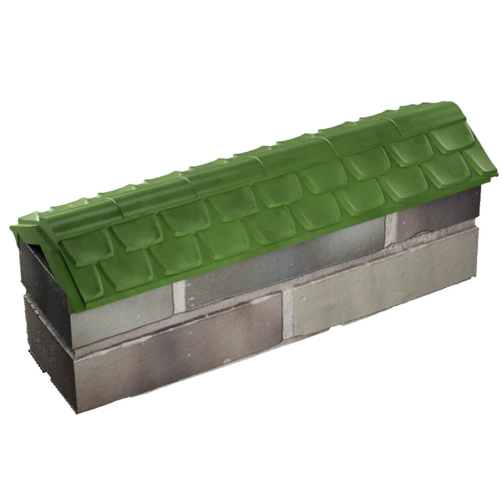 Парапет Zking Эльбрус Зеленый с посадкой на 0.5 кирпича (130мм) в Ангарске фото